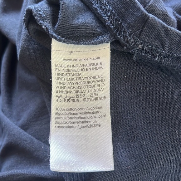Calvin Klein Jeans Navy/Black Short Sleeve T-Shirt Size L - Picture 7 of 11
